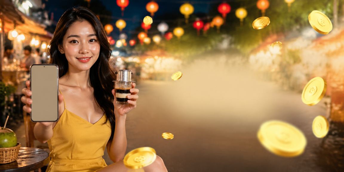 Người dùng tại Hà Nội xem lịch thể thao trên điện thoại trong quán cà phê
