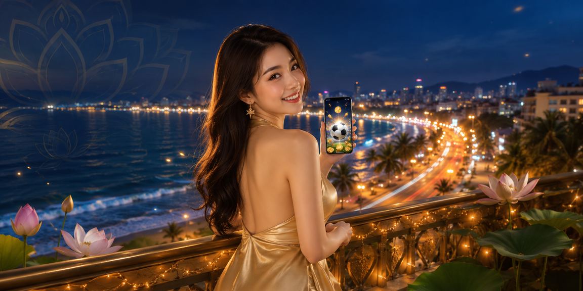 Người dùng tại Mũi Né theo dõi bóng đá trên điện thoại gần bãi biển
